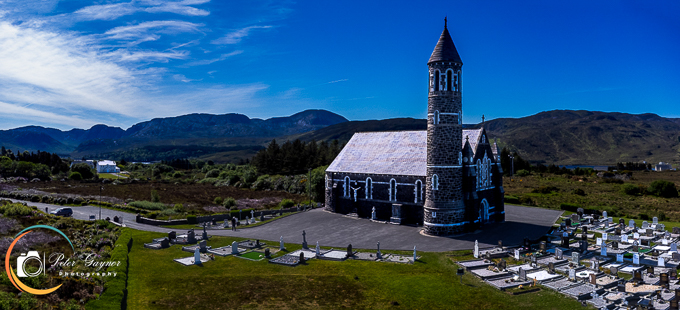Church of the Sacred Heart Panoramic - Dunlewey